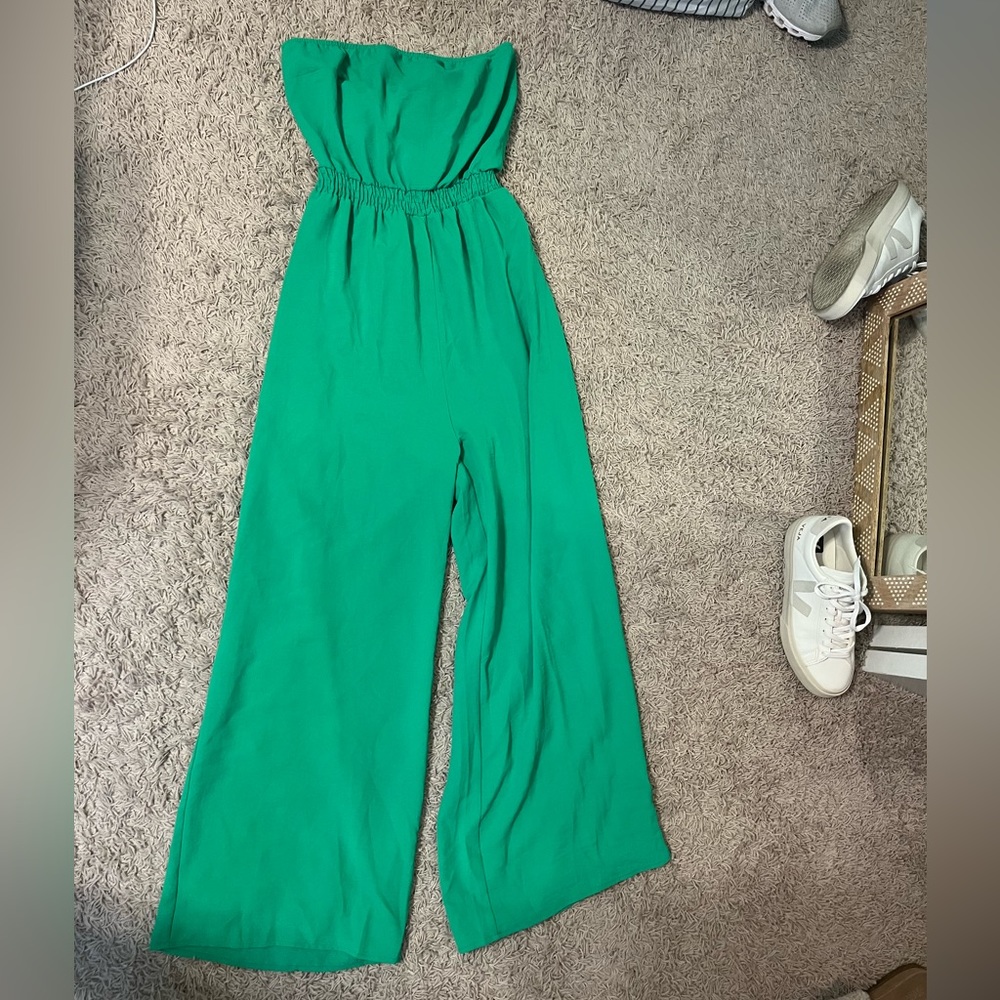 Green jumpsuit
